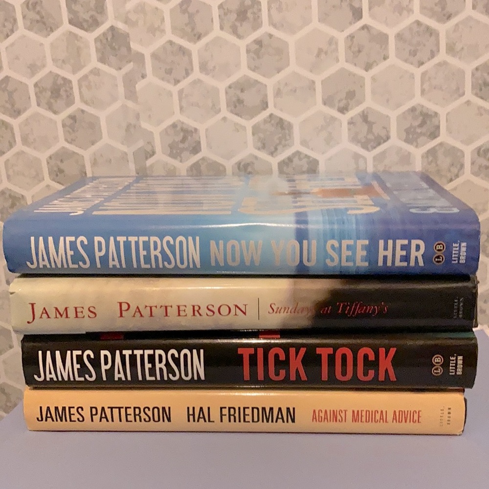 Lot of James Patterson books.